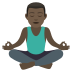 🧘🏿‍♂️ man in lotus position: dark skin tone display on JoyPixels